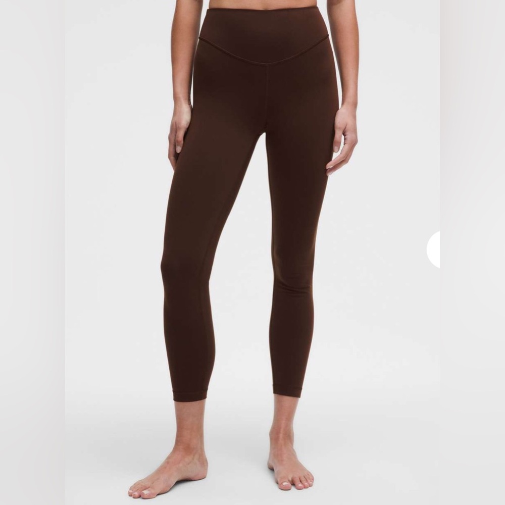 🌼LULULEMON Wunder Under SmoothCover High-Rise Tight 25” Lava Cake Size 14
